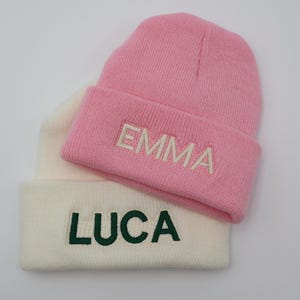 Embroidered Beanie Hat; Newborn Personalized Hat for Babies and Toddlers; Name Hat for Infants for Winter Fall; Baby Shower Gift