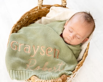 Embroidered Baby Blanket, Personalized Baby Blanket, Gift for Baby, Baby Shower Gift, Custom Baby Name Blanket, Baby Keepsake Gift