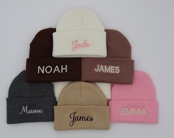 Custom Embroidered Name Beanie Hat, Personalized Hat, Kids Name Hat, Toddler Hat, Baby Beanie, Baby Shower Gift
