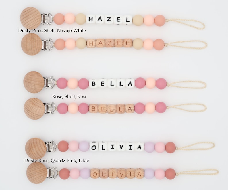 Personalized Pacifier Clip, Custom Newborn Pacifier Clip, Baby Shower