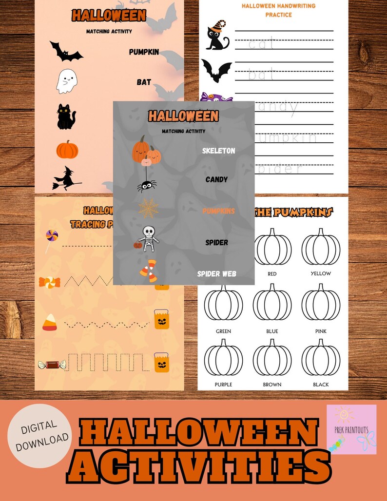 Halloween Preschool Activity Printout, Halloween Prek Packet, Prek ...