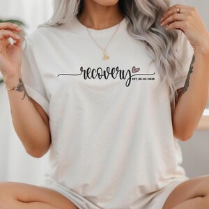 Recovery Shirt, Custom Sobriety Tshirt For Women, Customized Mental Health Clothing, One Year Sober Apparel, Soberversary Gifts, Sober Gift