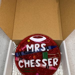 Customized Resin Coaster for Teachers