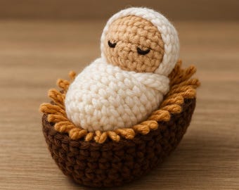 Baby Jesus Crochet Ornament Pattern