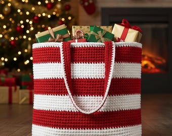Jumbo Christmas Tote Bag Crochet Pattern