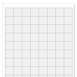 Peut inclure: Une feuille de papier quadrillé blanche avec un motif de grille fine. Le papier est entouré d'une bordure blanche.