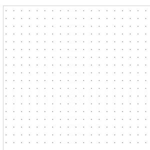 May include: A white sheet of paper with a grid of evenly spaced black dots.