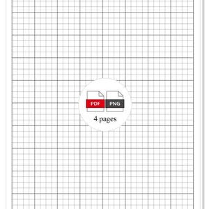 Printable Graph Paper: 4 Squares per Inch (PDF, PNG Downloadable Files ...