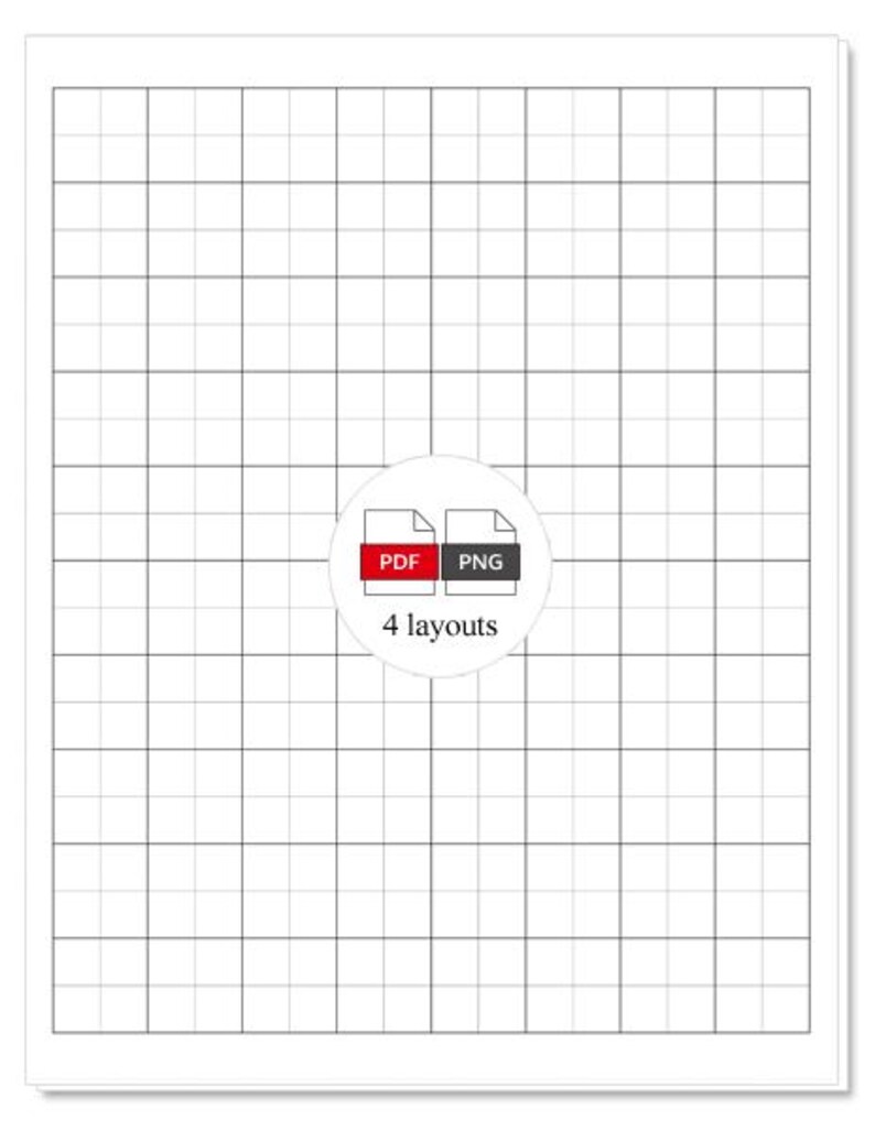 Printable Graph Paper: 2 Squares per Inch (PDF, PNG Downloadable Files ...