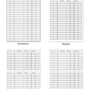 PRINTABLE Large Check Register Template Printable 8.5 11 in Letter - Etsy