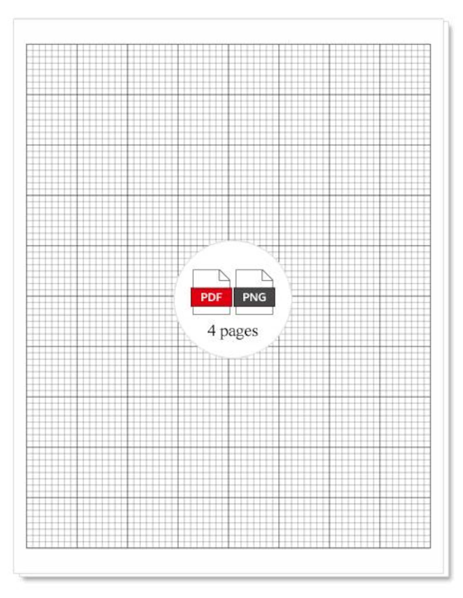 8-count Graph Paper: Printable Grid Template (PDF, PNG) - Etsy