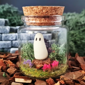 Jarling - Your Very Own Ghost In A Jar Companion, Spooky Gift, Goth Gift, Pet Ghost, Desk Buddy, Halloween Gift, Easter, Gift for Teacher