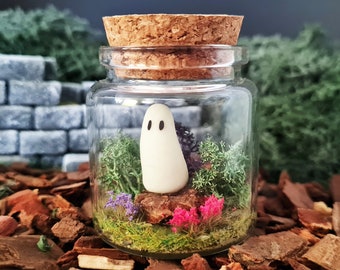 Jarling - Your Very Own Ghost In A Jar Companion, Spooky Gift, Goth Gift, Pet Ghost, Mothers Day, Desk Buddy, Halloween Gift, Christmas Gift