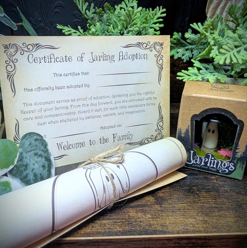 Jarling - Your Very Own Adopt a Ghost In A Jar Companion, Spooky Gift, Goth Gift, Pet Ghost, Desk Buddy, Halloween Gift Decor, Witchy Gift image 5