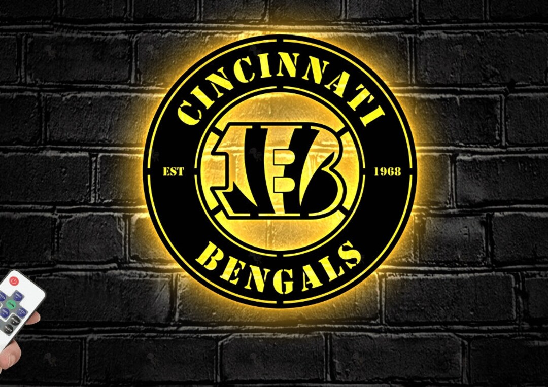 Cincinnati Bengals Football Sports Fan Lamp LED Light Sports - Etsy