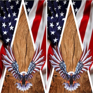 Amercan Flag Amercan Eagle Cornhole Wraps - Cornhole Wraps - Cornhole
