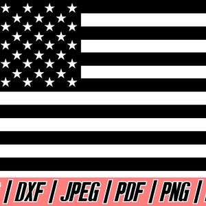 American Flag Svg For Cricut and Silhouette, USA Flag Cut File, American Flag Svg, Png, Jpg, Pdf, Dxf, Patriotic Flag CNC and Laser File