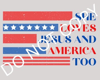Ama Jesus e a América também DTF Sublimação Download instantâneo png