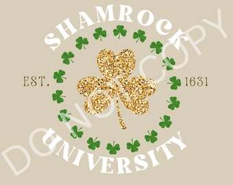 Universidade Shamrock DTF Sublimação Download instantâneo png