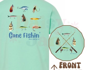 Gone Fishin’ DTF Sublimação Download instantâneo png