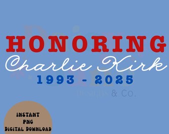 Homenagem a Charlie Kirk DTF Sublimação Download instantâneo png