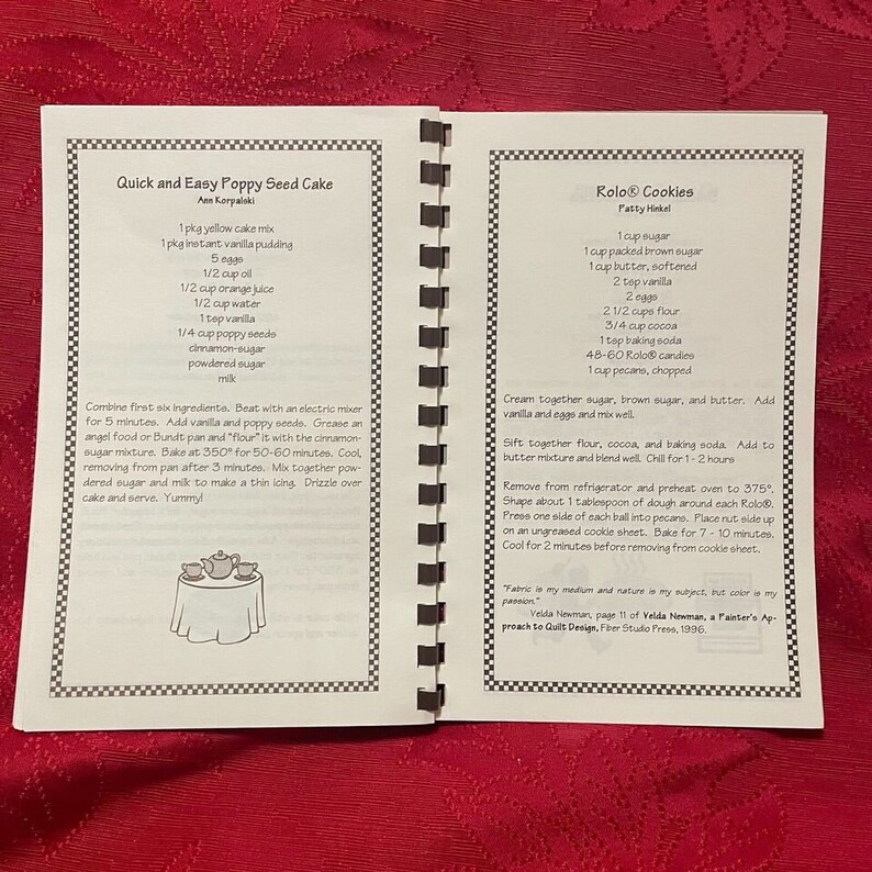 The Quilt Crossing Cookbook by the Quilt Crossing of Boise, Idaho 1997 Spiral Bound image 10