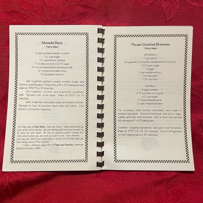 The Quilt Crossing Cookbook by the Quilt Crossing of Boise, Idaho 1997 Spiral Bound image 9