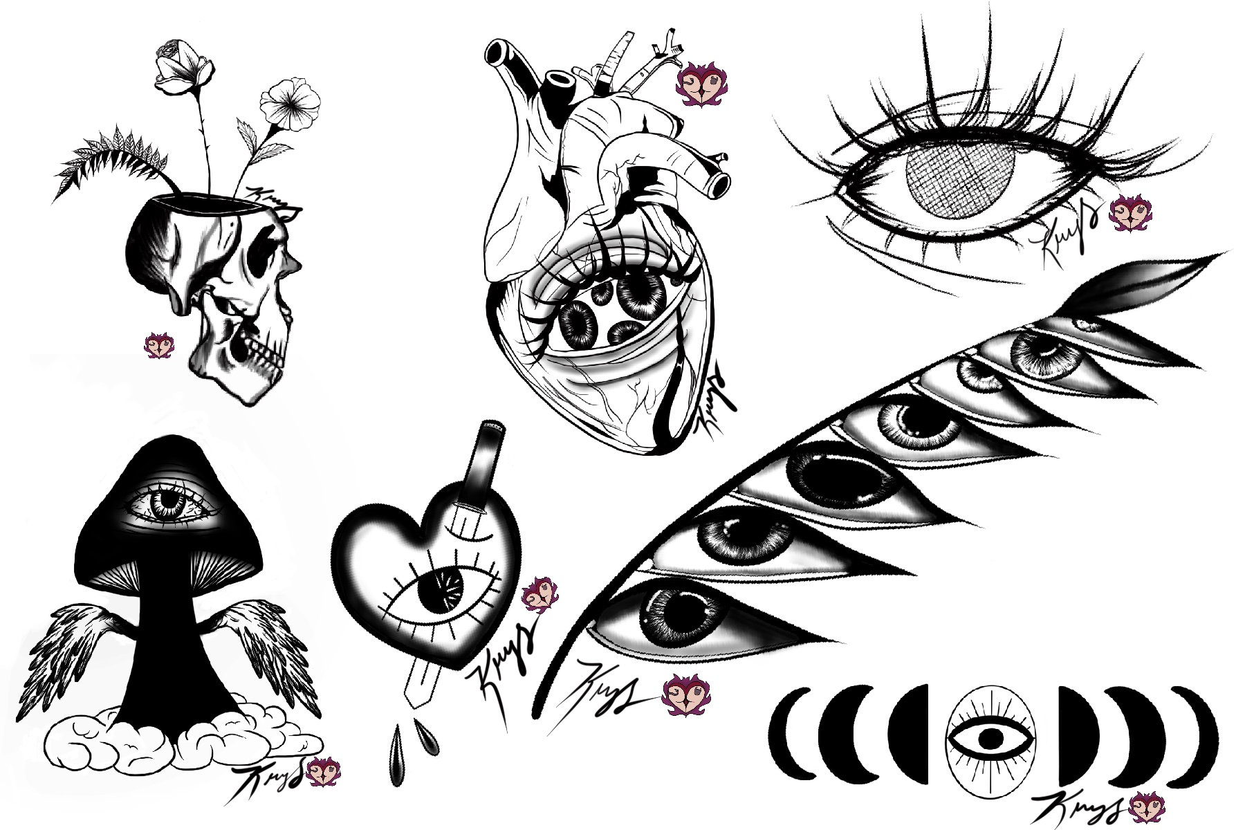 Simple Black & White Tattoos for Every Style
