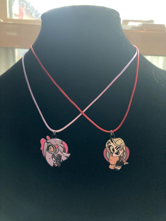 Hazbin Hotel Couples Matching Necklace Set Charlie Vaggie  display picture 1
