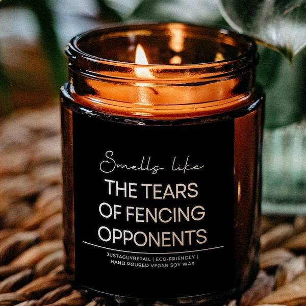 Funny Fencing Coach Soy Wax Candle, En Garde for Laughs: Unique Gift for Fencer Lovers, High School Teams & Combat Sports Enthusiasts