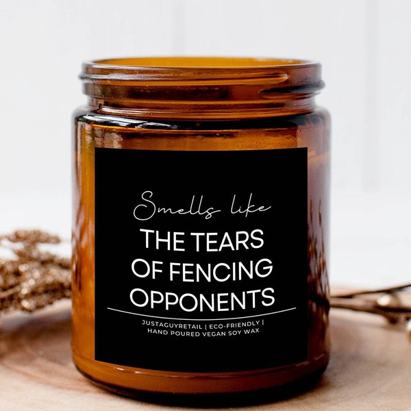 Funny Fencing Coach Soy Wax Candle, En Garde for Laughs: Unique Gift for Fencer Lovers, High School Teams & Combat Sports Enthusiasts