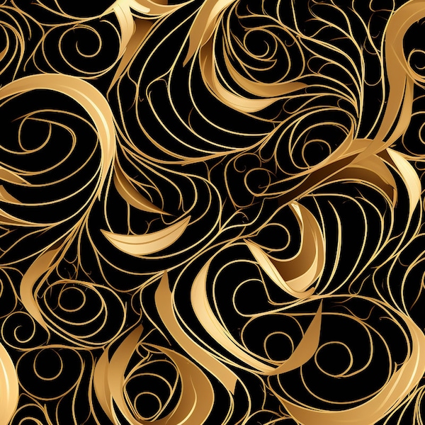 Elegant Gold Swirl - Social Media Kit: Matching FB Cover Photo, YouTube Cover, Instagram Story, Profile Photo, FB Group Header, & MORE...