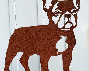 Gartendeko Hund Jack Russell Terrier Aus Metall | Edelrost-Figur | Ca. 40 Cm | Handarbeit