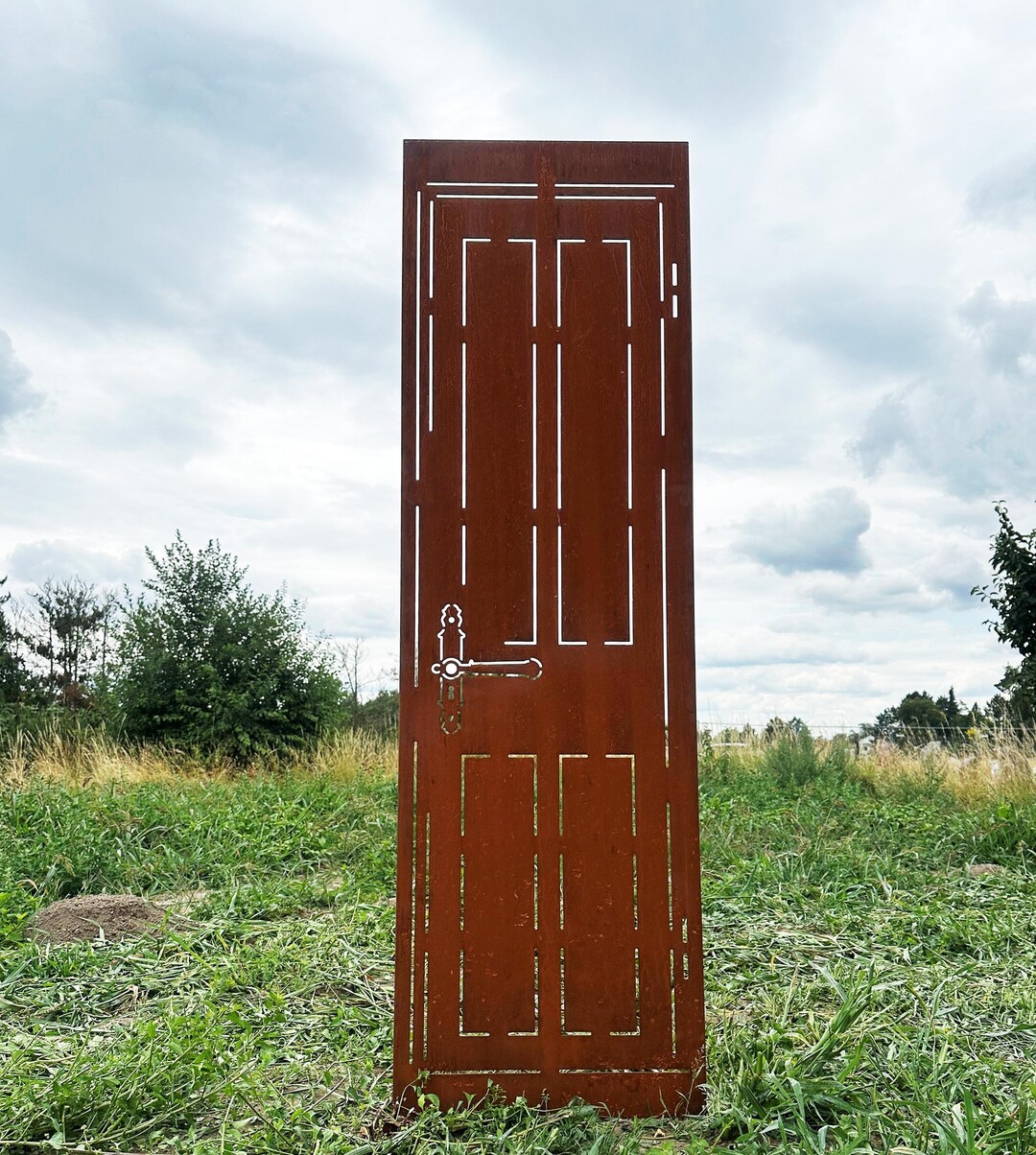 Patina Rust Privacy Screen Door Reed 165 X 50 Cm for Plugging in Garden ...