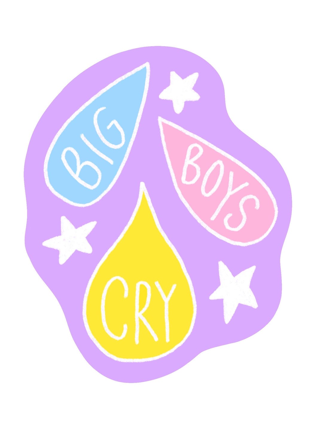 Big Boys Cry!! Vinyl Waterproof Sticker - Etsy