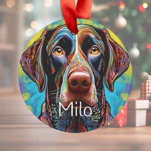 German Shorthaired Pointer Acrylic Ornament with Ribbon
