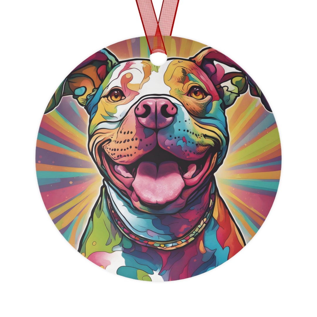 Personalized Pit Bull Ornament - Pit Bull Christmas