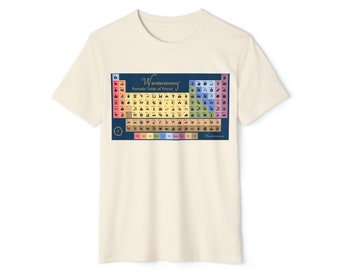 Unisex Recycled Organic T-Shirt Periodic Table of Travel