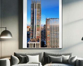 Los Angeles Graffiti Towers Poster Print, California Wall Art, LA