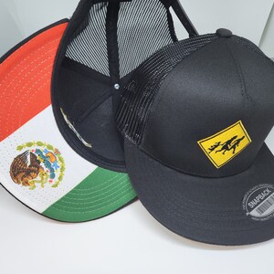 Mexican Flag, Embroidery  Family Trucker Hat, Men&#39;s Snapback Adjustable Hat