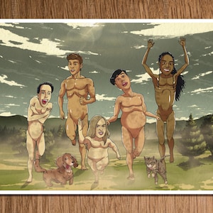 Custom Anime Portraits, Cartoon Portrait, Personalized Gift, Portrait From Photo, Funny Gift, Attack AOT Titan