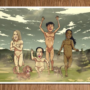 Custom Anime Portraits, Cartoon Portrait, Personalized Gift, Portrait From Photo, Funny Gift, Attack AOT Titan