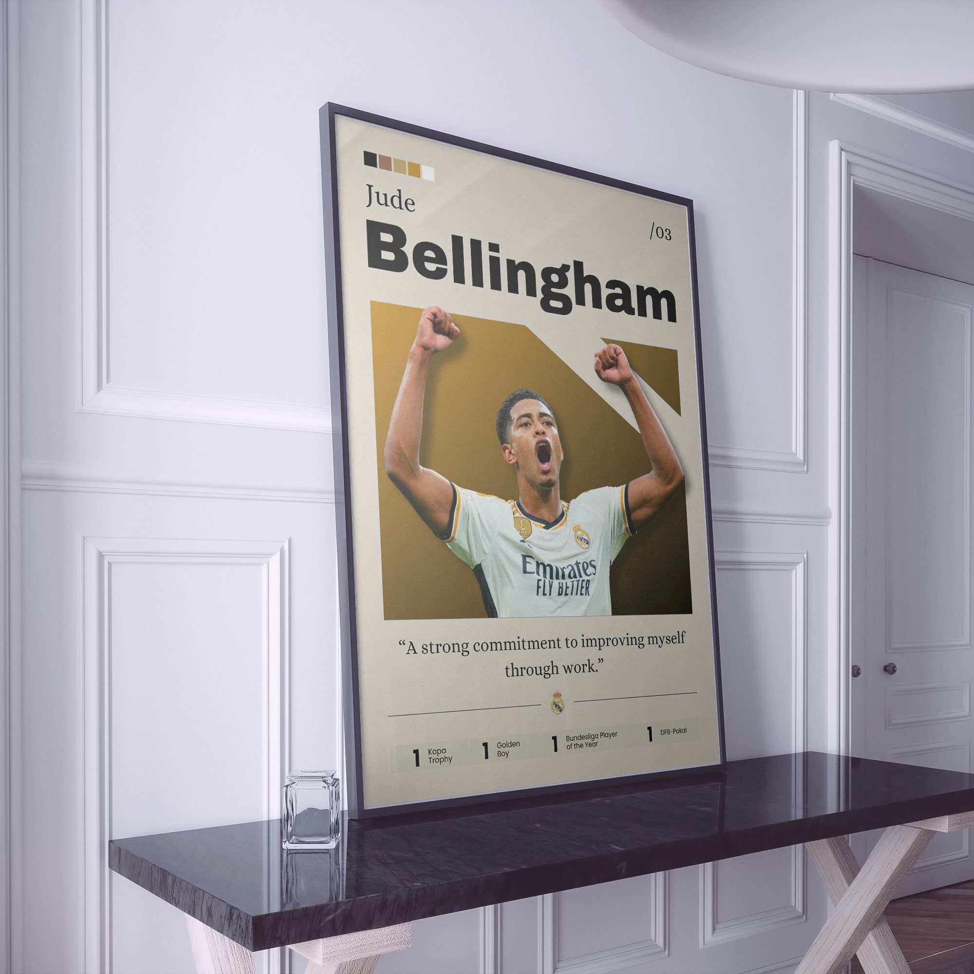 Jude Bellingham Poster, Real Madrid Bellingham Poster, Soccer Poster