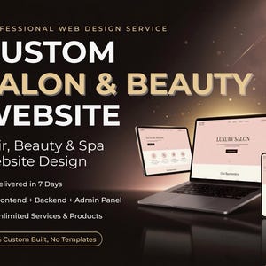 Custom Salon Website Design | Beauty, Hair, Spa | 7-Day Delivery, Full Stack