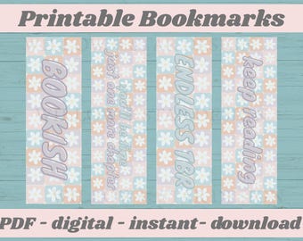 Daisy Patch Book Sayings Printable Bookmarks | Digital Download | Reading Bookmarks