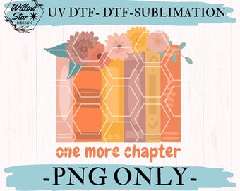 One More Chapter Fall Floral PNG | Hand Drawn File | Bookish Autumn