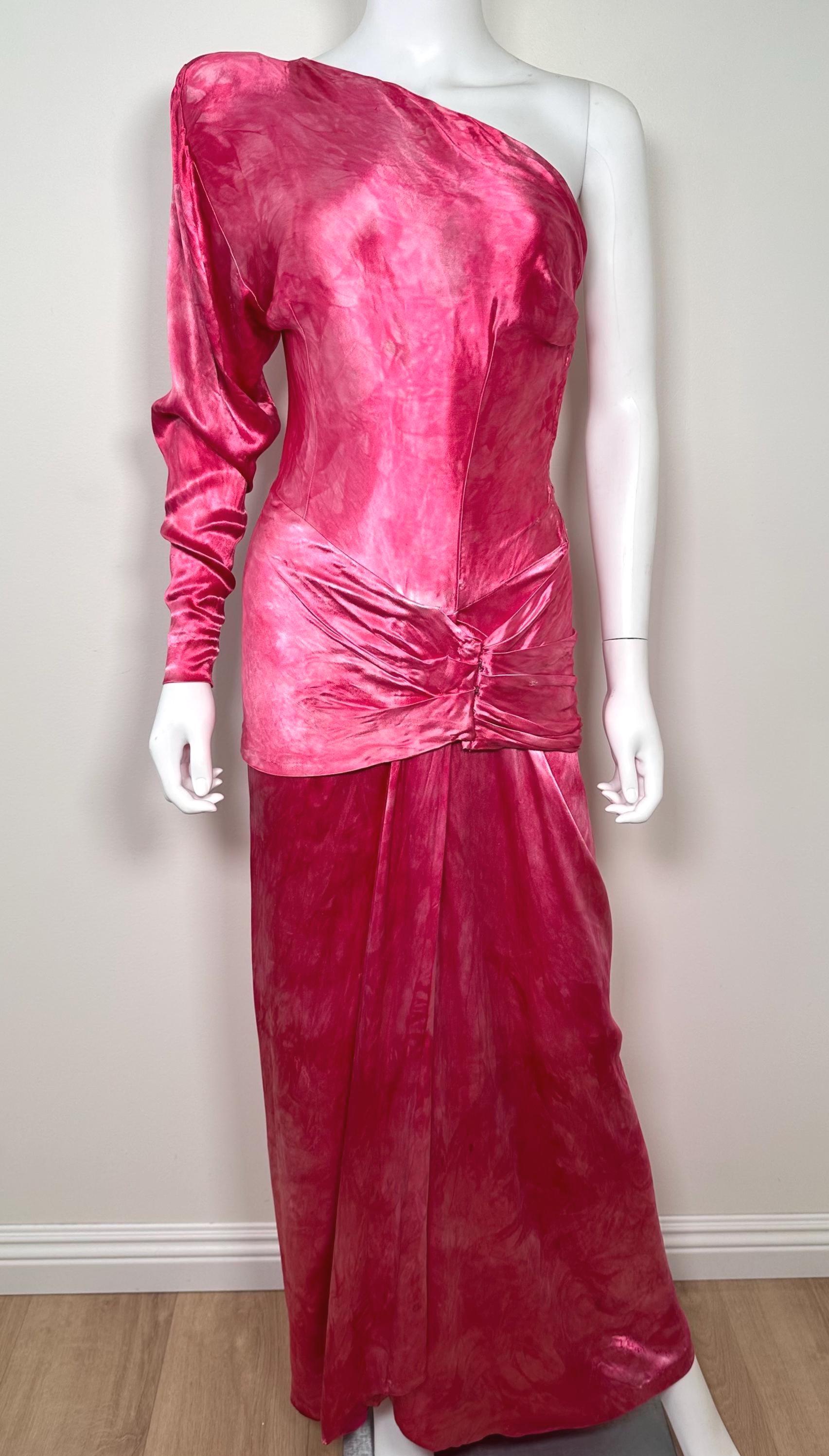 knee length dresses for ladies Tie-Dye Midi Satin Dress – www.gaelshop.com main image 1