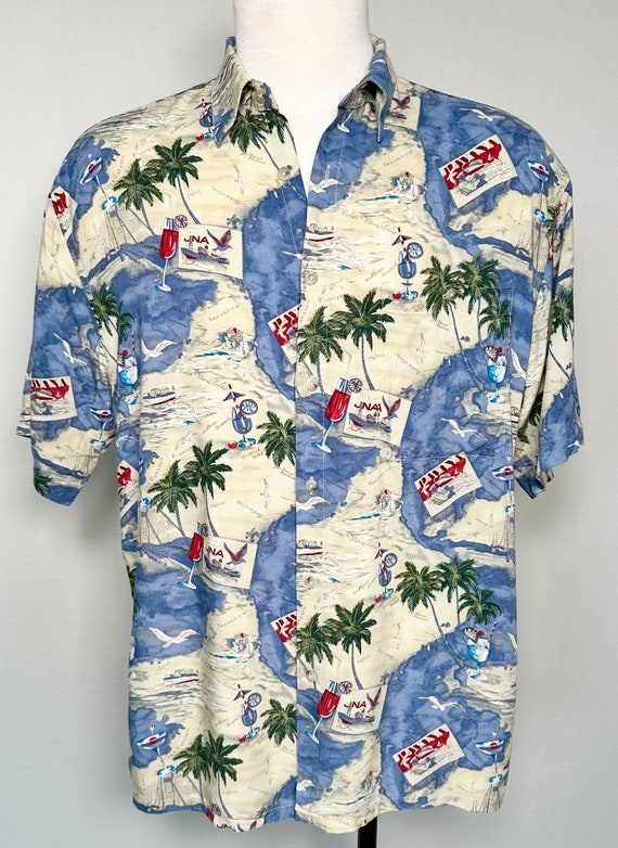 Vintage 1990s Men's Pierre Cardin Aloha Print Shor
