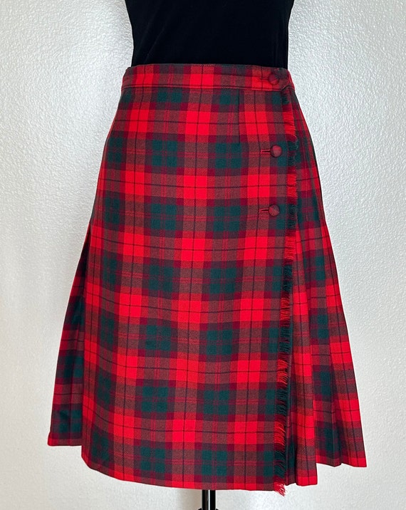 Vintage 1990s AlJean wool kilt skirt made in Canad