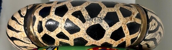 Vintage 1980s Boho Bangle Set: Mixed Material Woo… - image 5